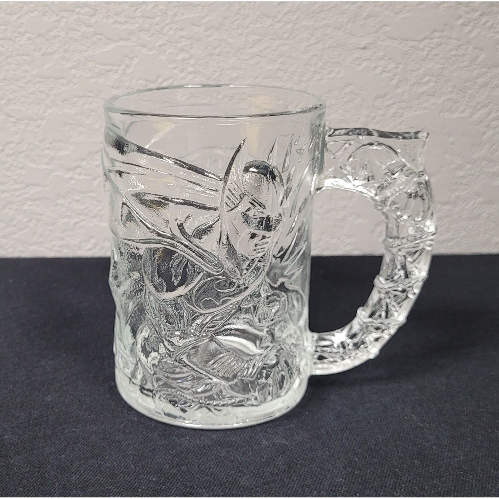 Vintage 1995 McDonald's Batman Forever Batman Collectible Promotional Glass Mug